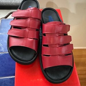 New Unworn Wolky Dutch Design Comfort Sandals / Red / Sz 38 EU - 8 US